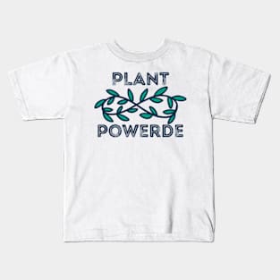 Plant Powered leaves Kids T-Shirt